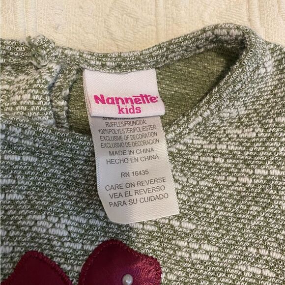 Nannette Kids size 6 Mixed Material Floral Ruffle Boho Girly Long Sleeve Top - Picture 4 of 9